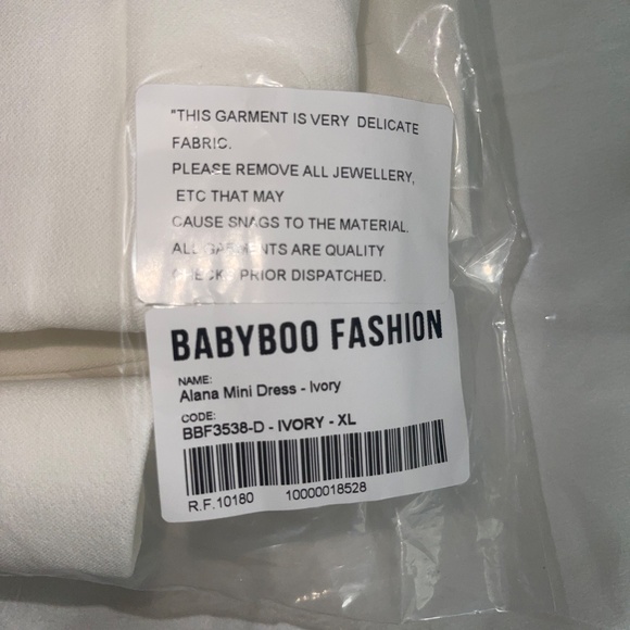 Babyboo Alana Mini Dress - Ivory XL NWT - Picture 5 of 5